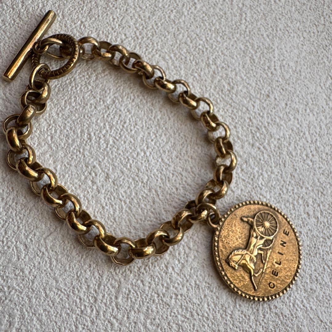 【激レア】CELINE bracelet✨セリーヌブレスレット バングルGOLD