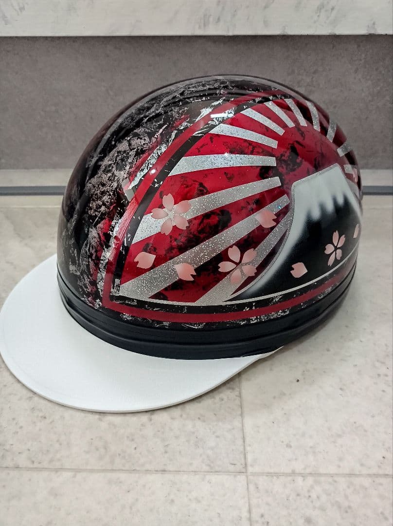 カスタムコルク半　黒ラップ✘Candyレッドラップ富士日章　七色ラメ