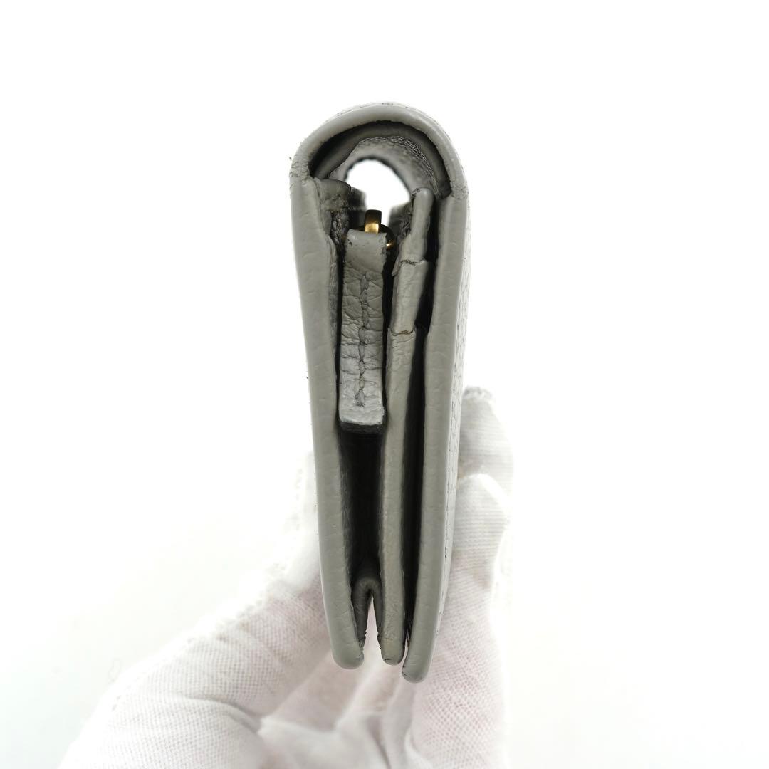 ✨未使用展示品✨ GUCCI ミニ財布　マーモント　エンボスロゴ　GG グレー