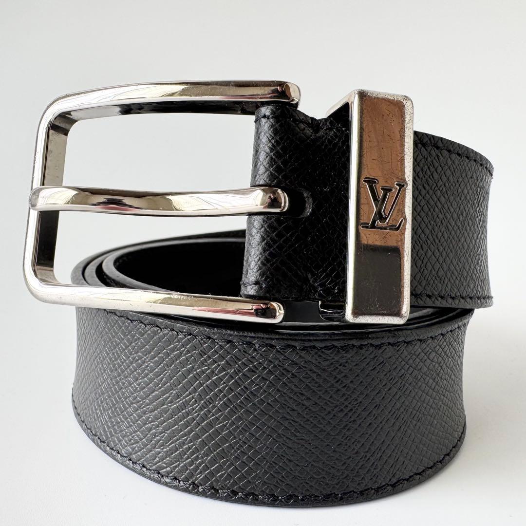 ルイヴィトン ベルト サンチュール タイガ　ポンヌフ LV レザー　ブラック