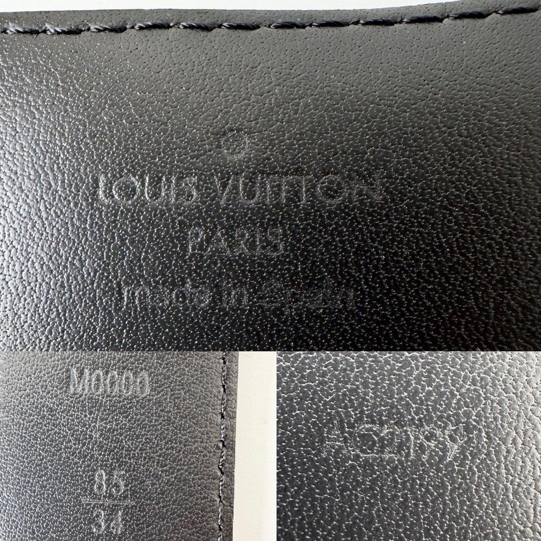 ルイヴィトン ベルト サンチュール タイガ　ポンヌフ LV レザー　ブラック