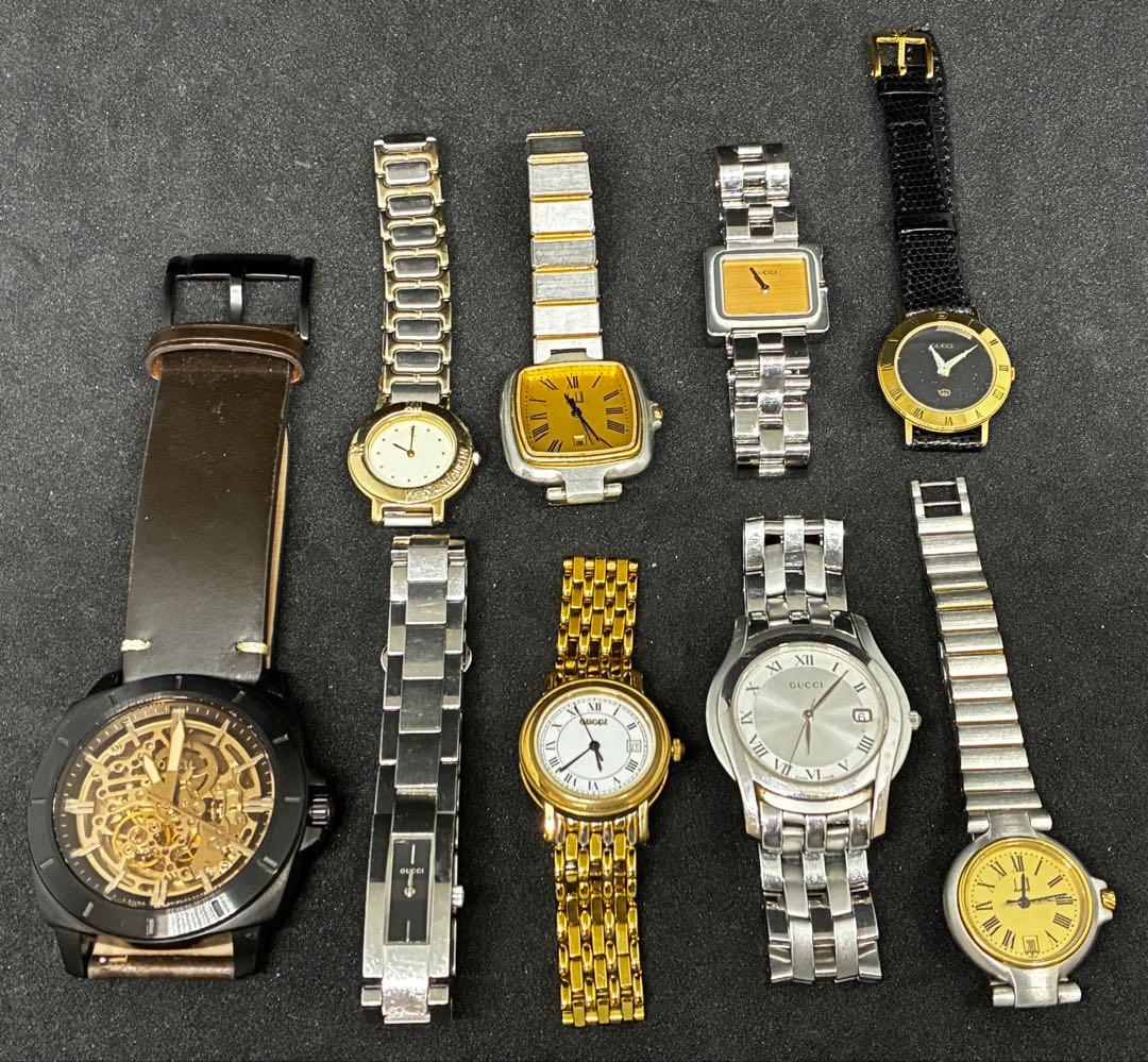 時*】様 171腕時計まとめ売り FOSSIL、GUCCI等…計9点