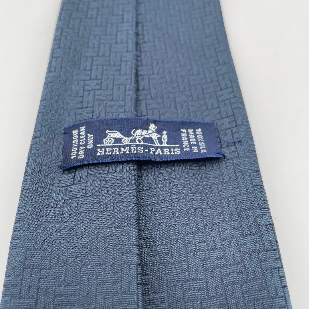 ✨極美品✨HERMES ネクタイ 近年モデル H柄 H織 ファソネ 高級シルク