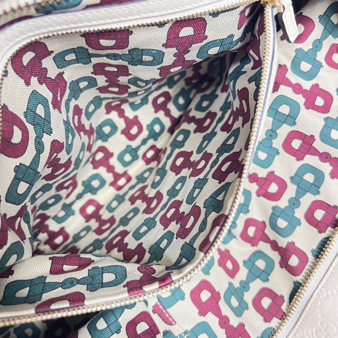 GUCCI グッチ シマトートバッグ GGレザー トートバッグ ホワイト