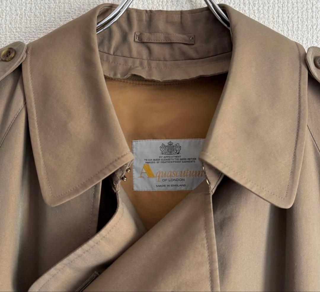 【美品】Aquascutumトレンチコート （ヴィンテージ）ライナー&ベルト付き