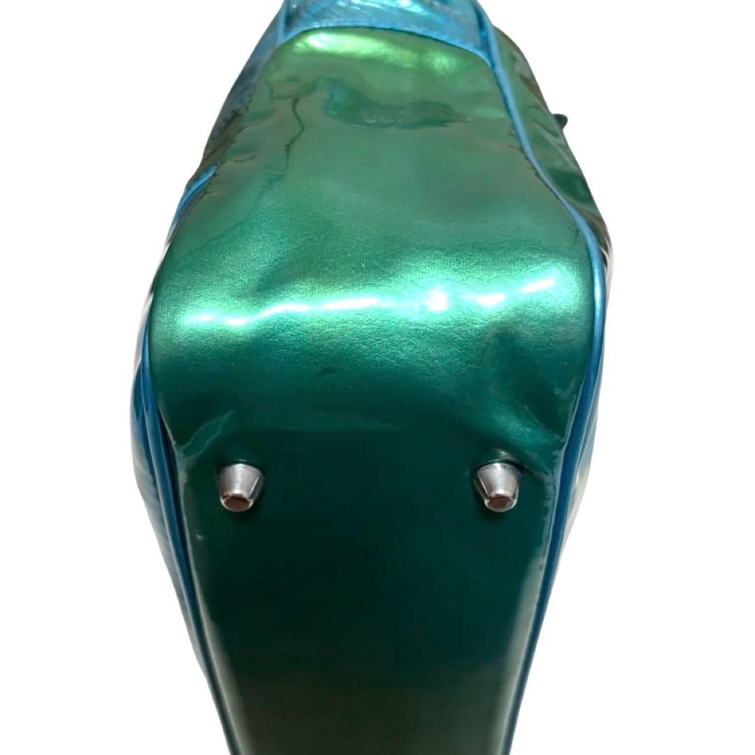 ジャックルコー　リスボン　2way　ハンドバッグ　リスボン　エナメル　バイカラー