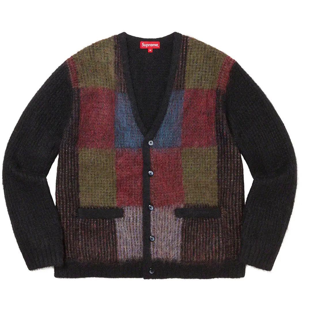 トップス Supreme Brushed Grid Cardigan
