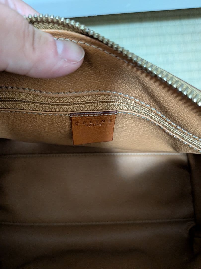 最終価格❗️Vintage CELINE⭐️マカダム　ブラゾン型押しミニボストン