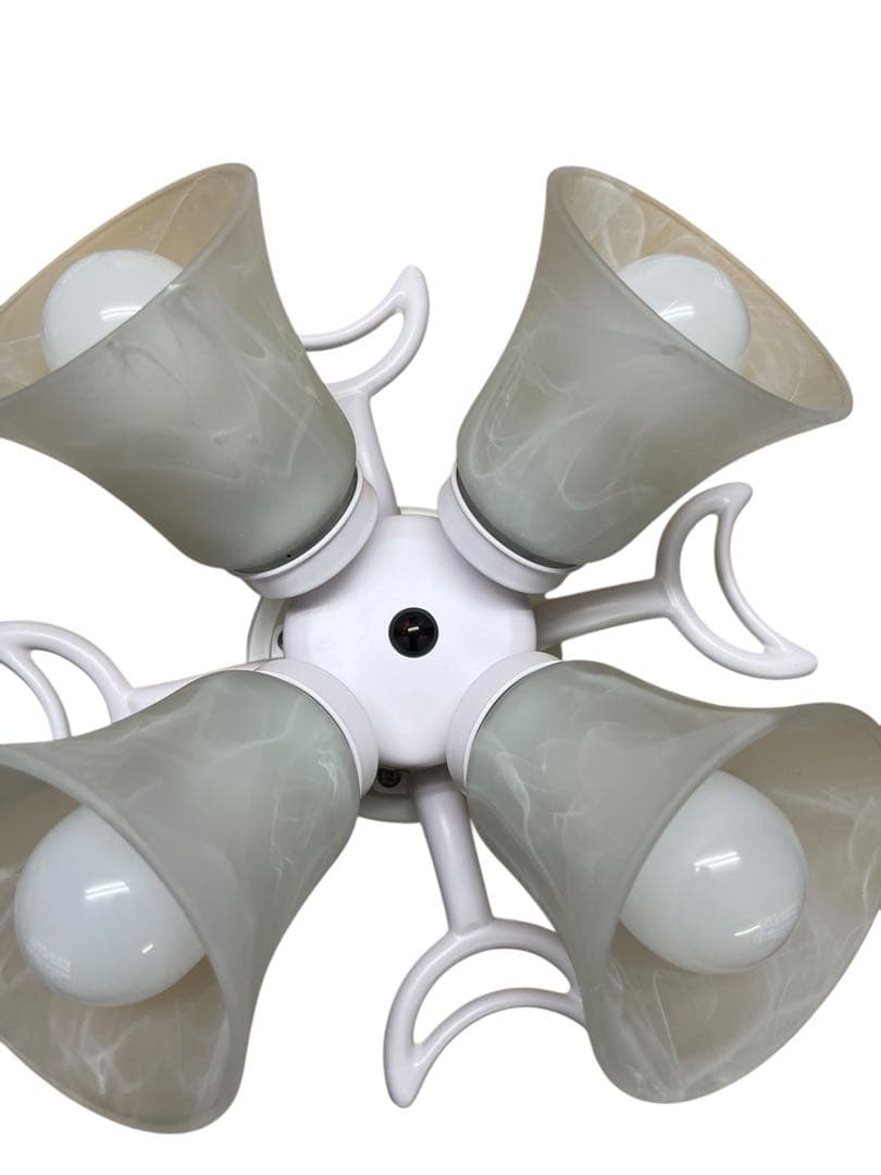 【美品】シーリングファンライト　木目・ホワイトリバーシブル