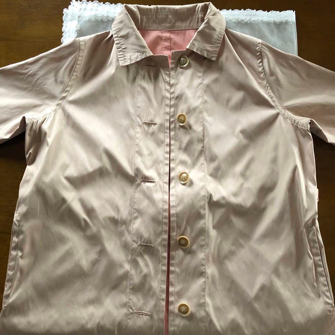 新品　ピノーレ　ステンカラー　リバーシブル　ハーフ　コート　バイカラー　L