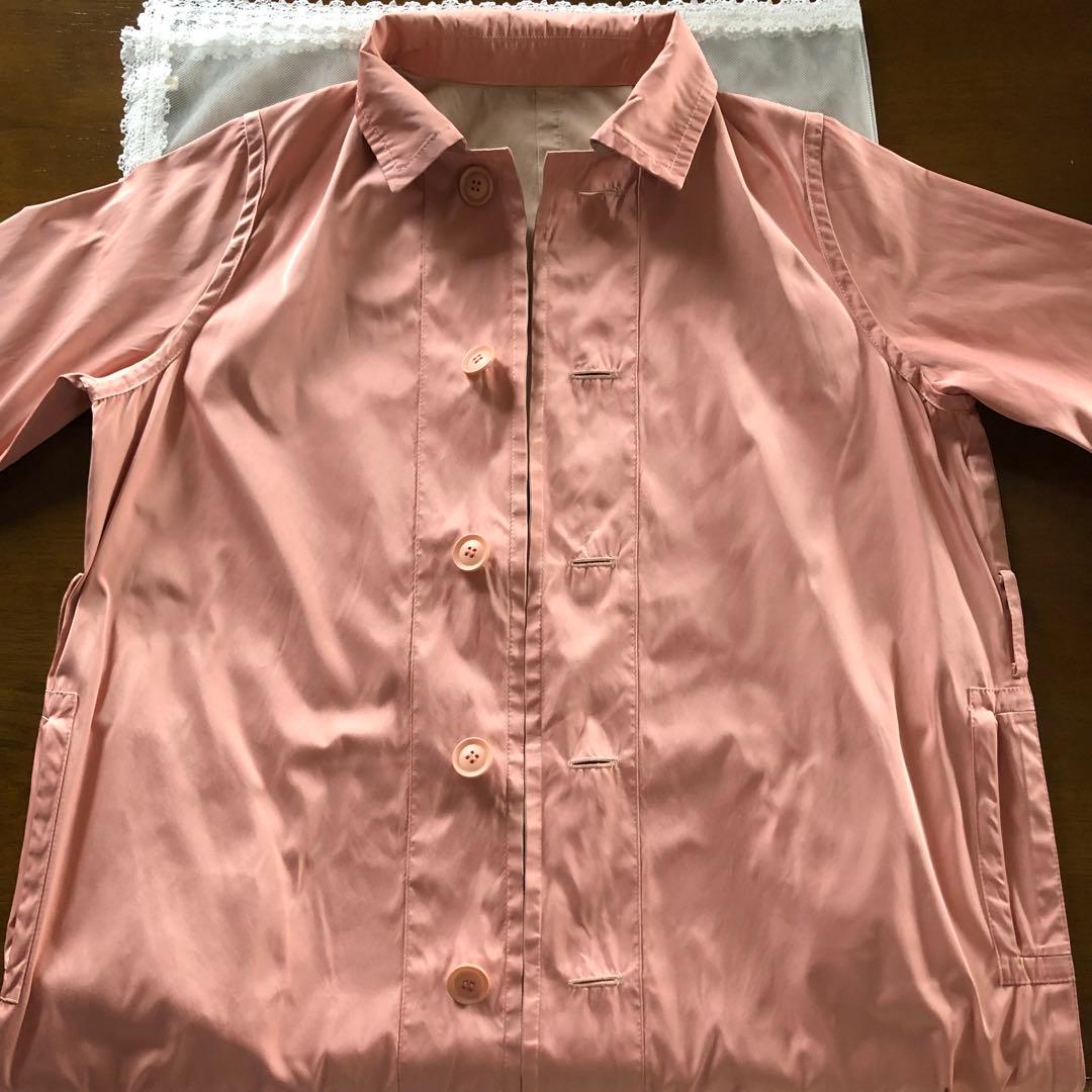 新品　ピノーレ　ステンカラー　リバーシブル　ハーフ　コート　バイカラー　L