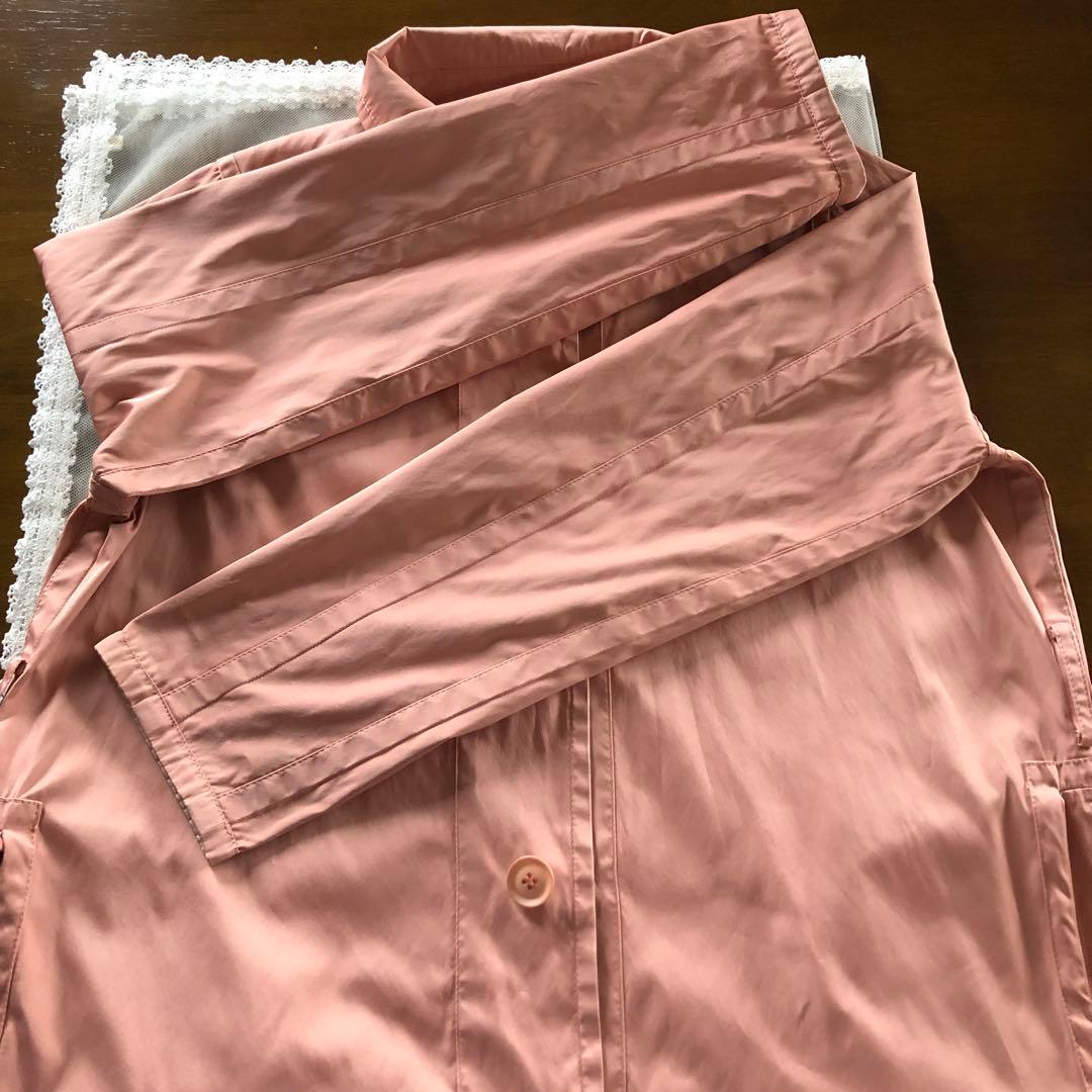 新品　ピノーレ　ステンカラー　リバーシブル　ハーフ　コート　バイカラー　L