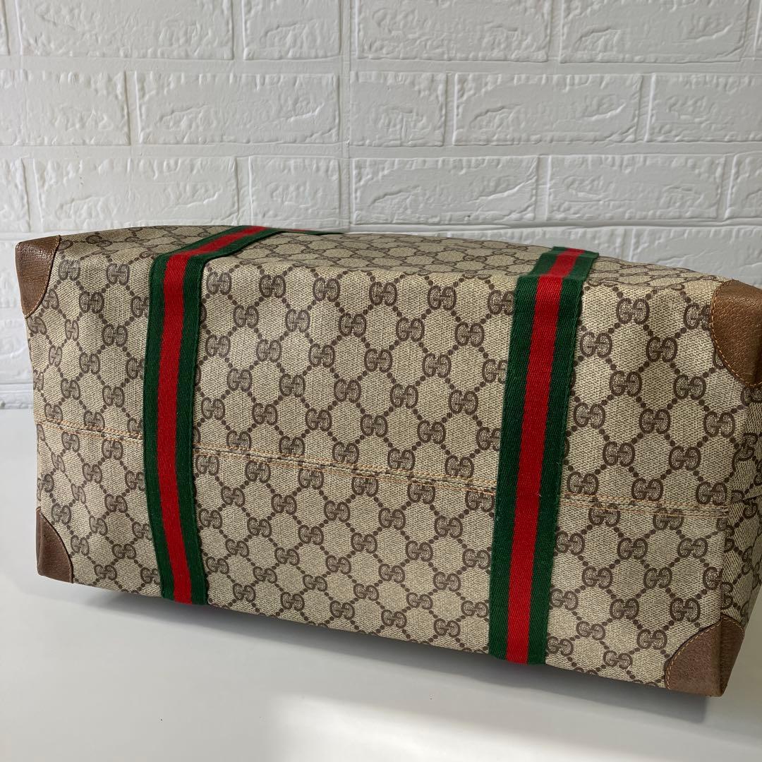 オールドグッチ　ボストンバッグ　シェリーライン　GGスプリーム　4811