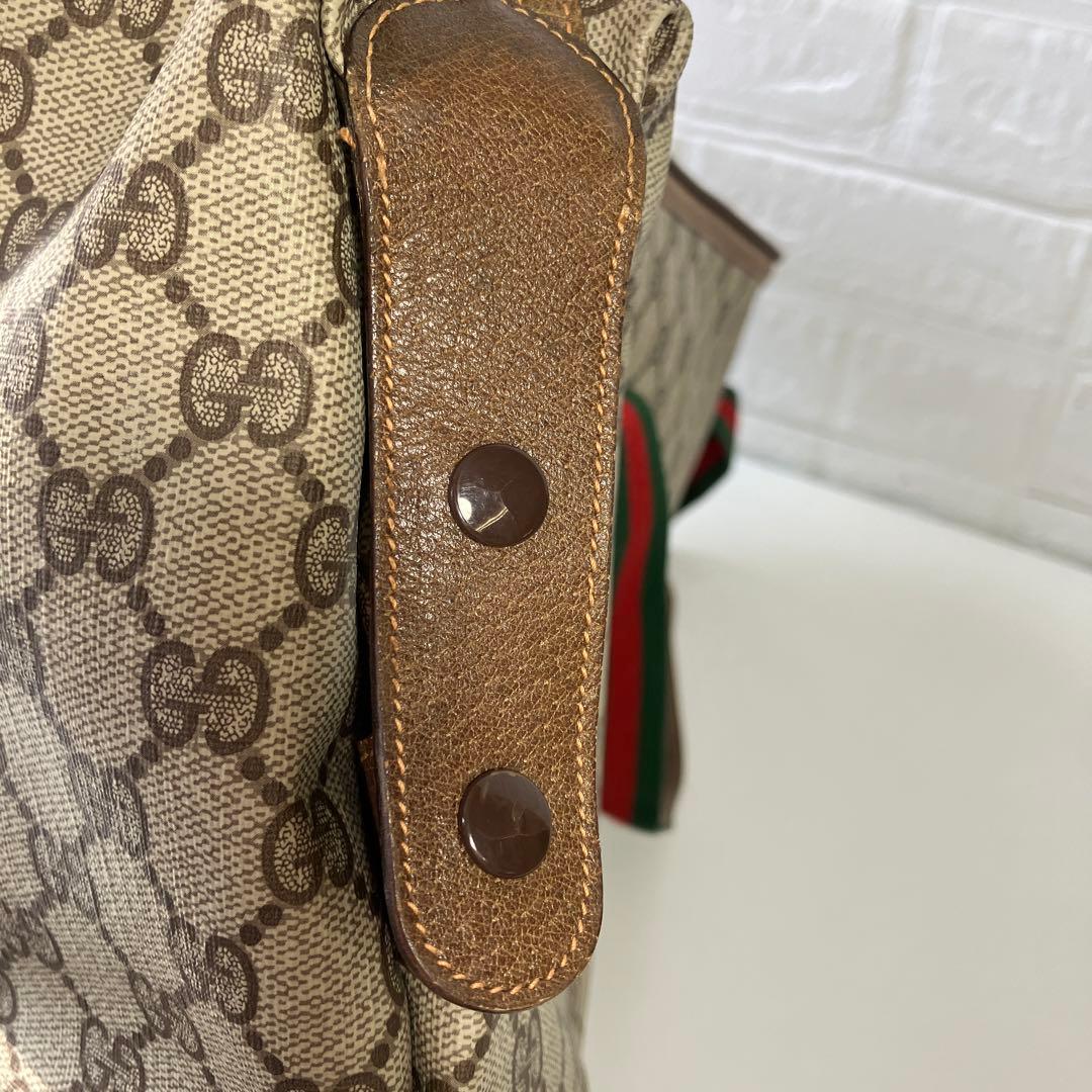 オールドグッチ　ボストンバッグ　シェリーライン　GGスプリーム　4811