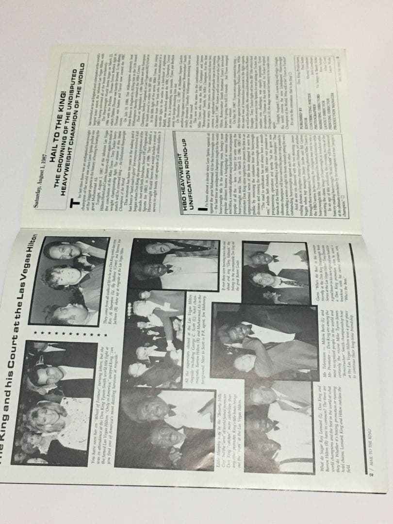 レア　マイク・タイソン対トニー・タッカー　ボクシングパンフレット