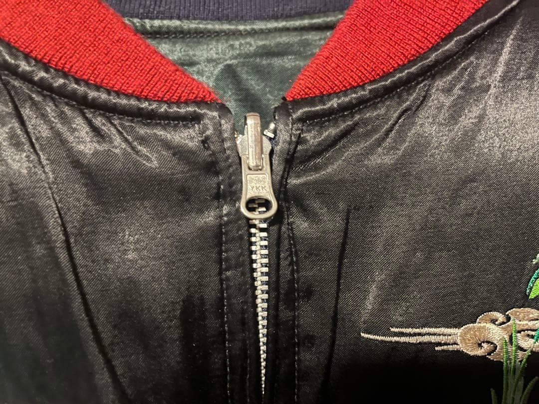 【希少】HOUSTON ヒューストン リバース スカジャン レーヨン混 Lサイズ