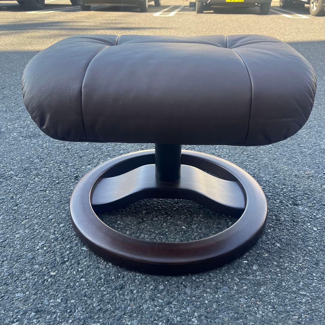 ②イエリアーダ フィヨルド 本革 リクライニングチェア オットマン レザー