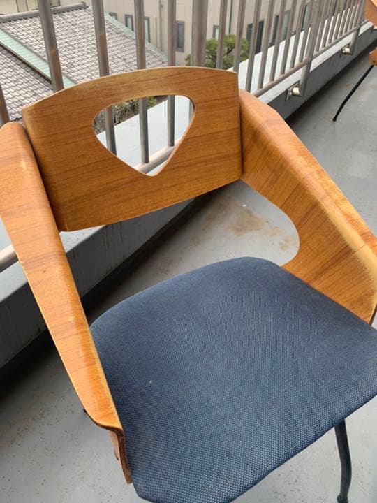 60'S UK or Euro Vintage アイアンレッグ ダイニングチェア