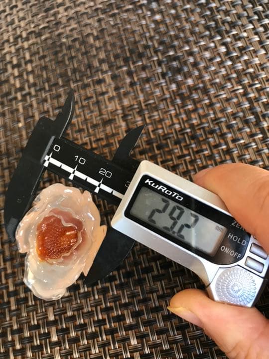 ゴビ石−126 ゴビ瑪瑙　花　手彫り　彫刻　置物