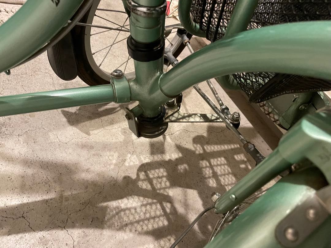 希少車◾️ブリヂストン ミンナ 前2輪後1輪 大人用3輪車 自転車　グリーン