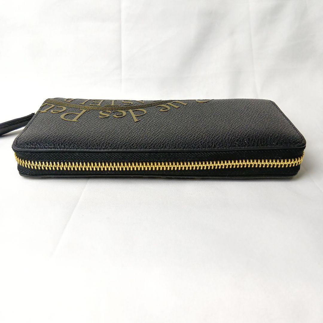 【極美品】カステルバジャック 長財布 ラウンドファスナー 黒 金 保護シール付