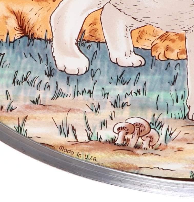 二匹の猫とミツバチと三種の花 ヴィンテージ ステンドグラス キジトラ 蜜蜂