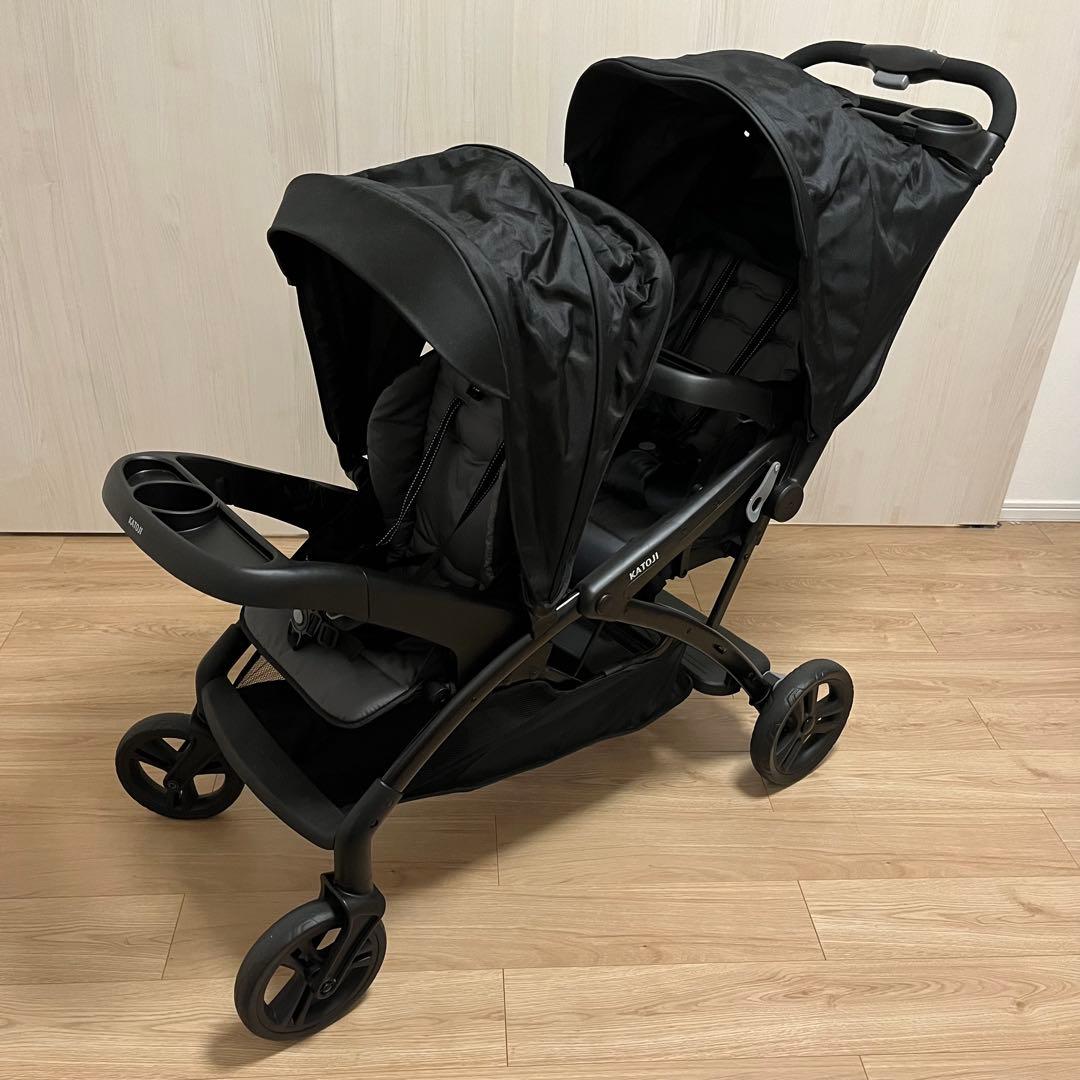 二人でゴーDX シングルタイヤ 別売レインカバー付！ カトージ KATOJI