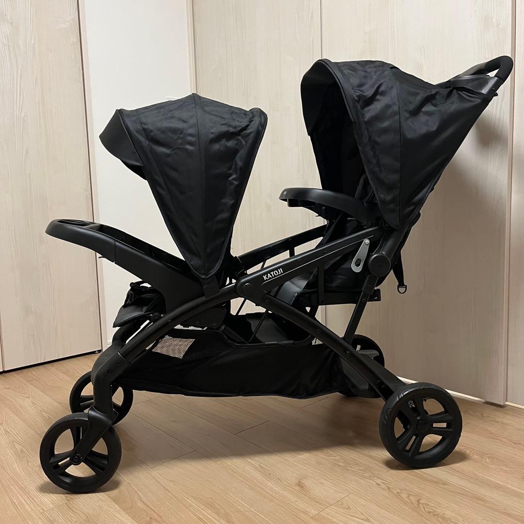 二人でゴーDX シングルタイヤ 別売レインカバー付！ カトージ KATOJI