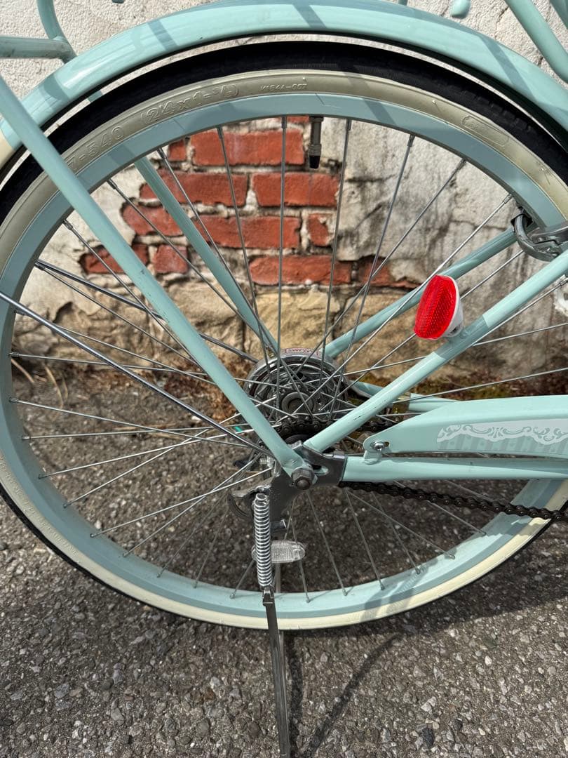 ミントグリーン 24インチサイクル ヘルメット付き