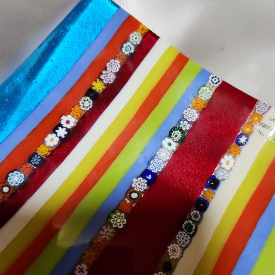 【専用】 　　藤田喬平 ベネチアンガラス ミルフィオリ プレートガラス美術館