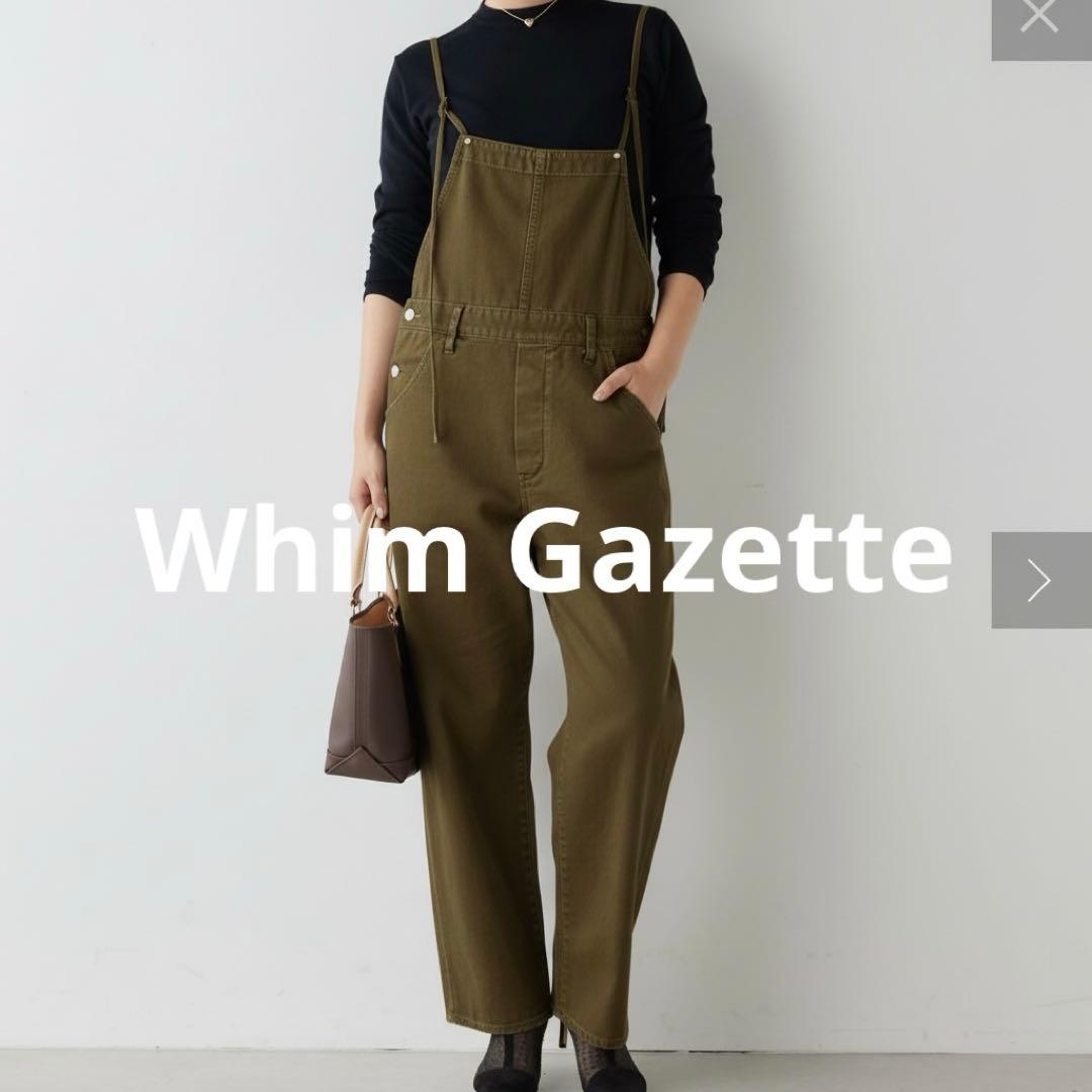 美品★whim gazette★人気サロペットオールインワン 日本製　コットン