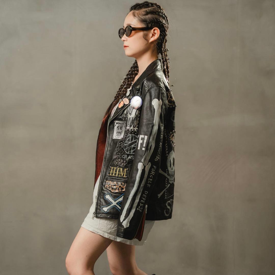 鋲ジャン　レア　カスタムライダース　レザーライダース