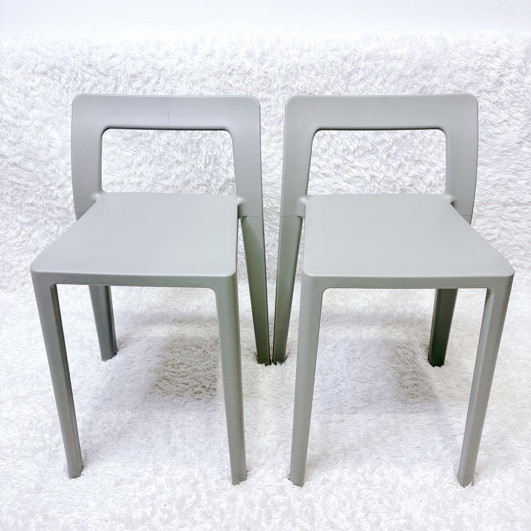 ENOTS エノッツ ミニマルチェア グレー 2脚 岩谷マテリアル スタッキング