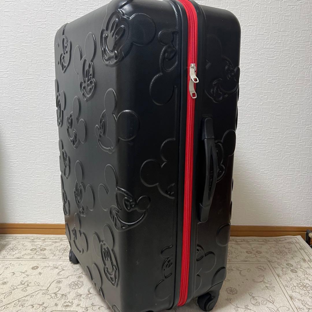 ディズニー　ミッキーマウス　スーツケース Lサイズ　黒　ブラック　軽量　4輪