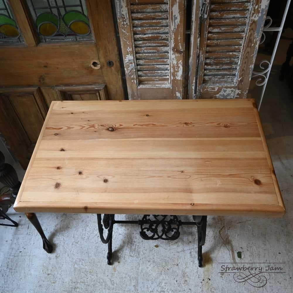 IFU-421 英国アンティーク ミシン台 デスク 勉強机 パソコン台