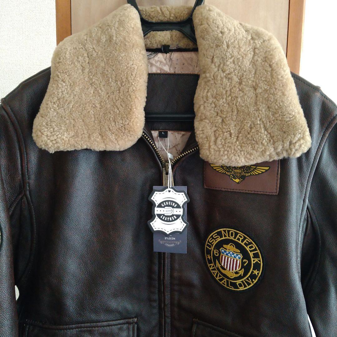 新品　GABRIEL襟厶―トンワッペン付レザーG―1フライトジャケットＬサイズ