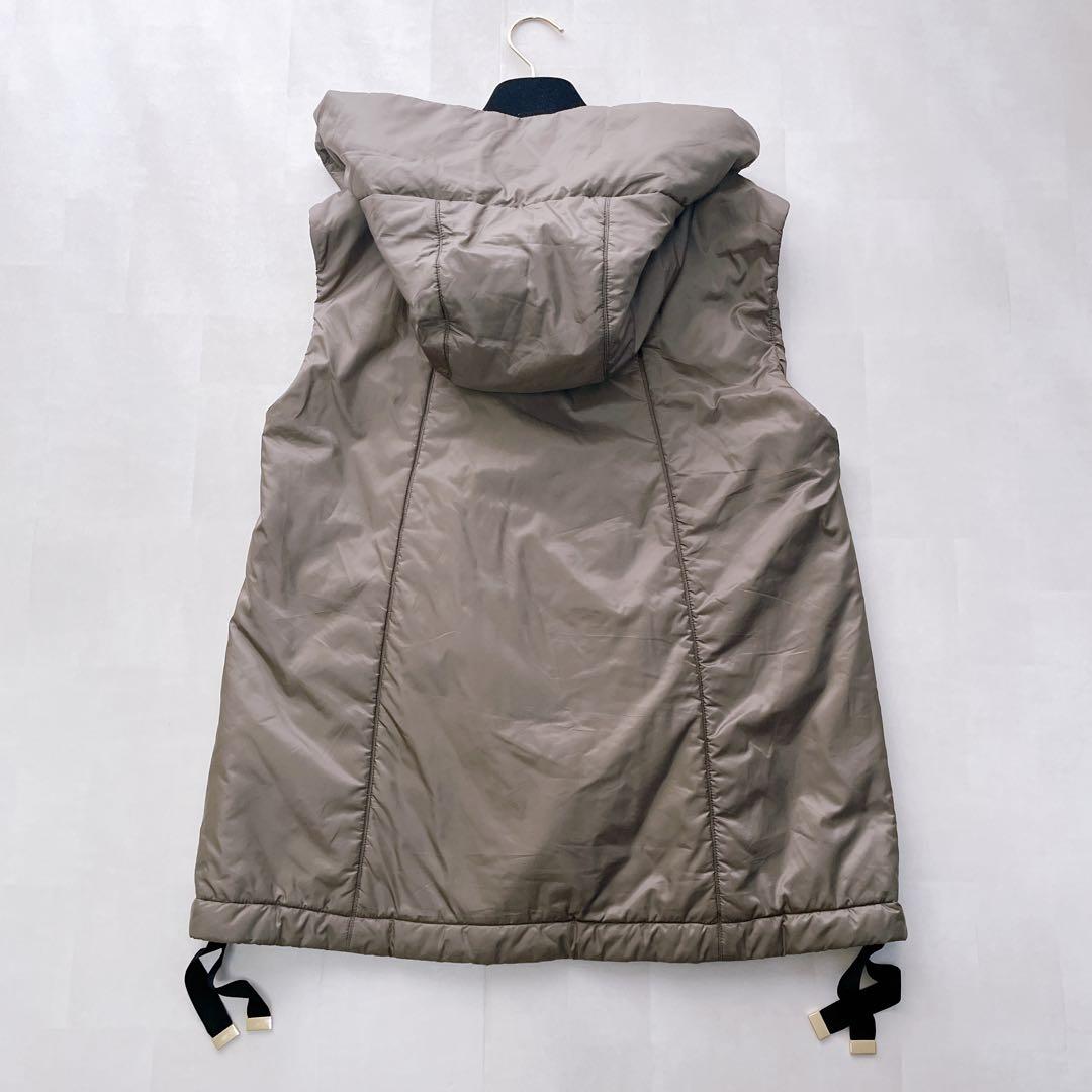 美品✨2022 マックスマーラ テクニカルキャンバスフーデットジレ カーキ 42