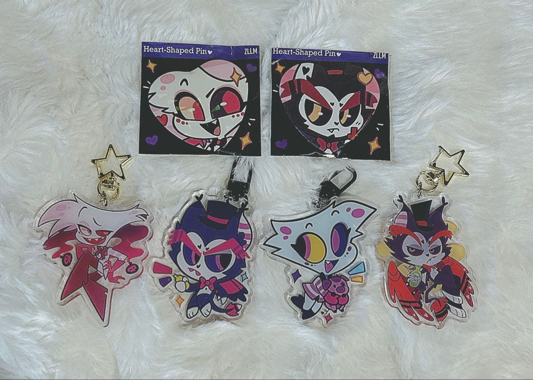 ♡*♡様 ハズビンホテル 缶バッジ アクリルキーホルダー エンジェル ハスク