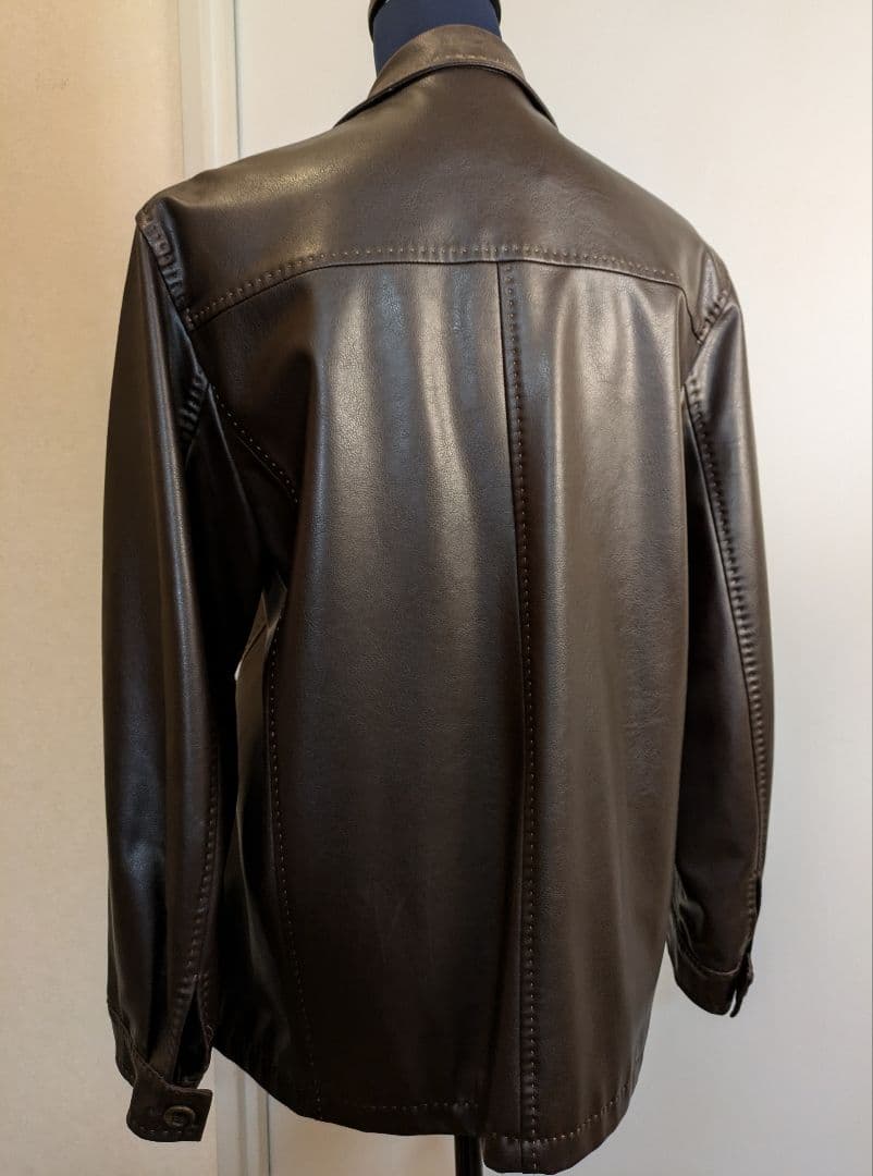 SPORTMAX ダークブラウンレザージャケット
