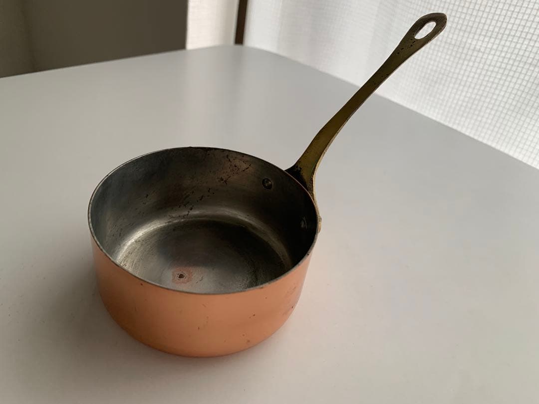 フランスアンティーク　銅製片手鍋 ソースパン