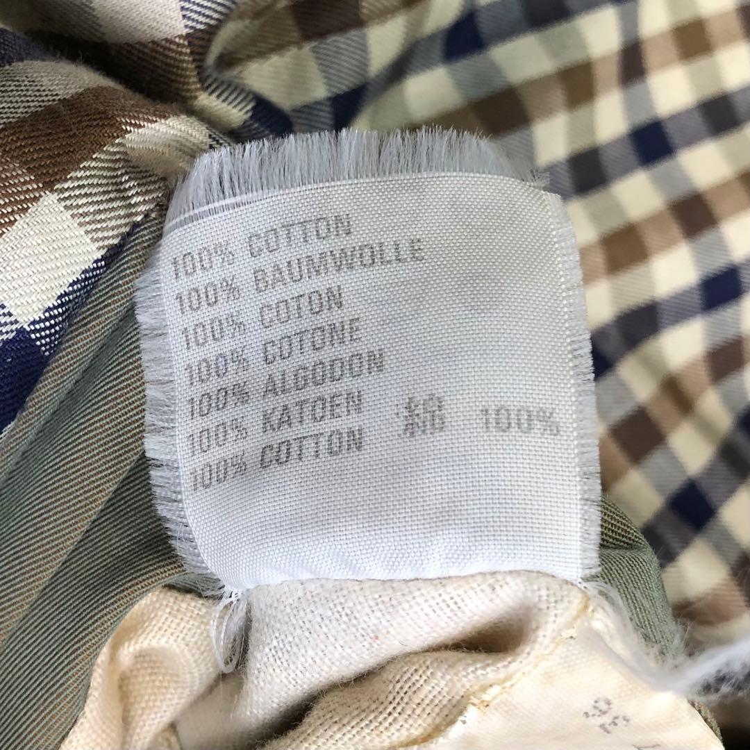 アクアスキュータム 玉虫色 トレンチコート クラブチェック XL位