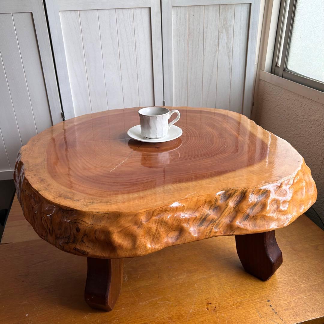 木製 自然木の座卓　天然木　座卓　ちゃぶ台　コーヒーテーブル