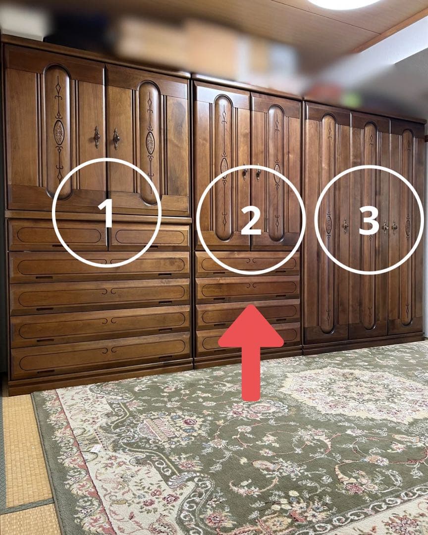 【②】婚礼家具　タンス　送料込み！！番号確認のためご購入前にコメントください！