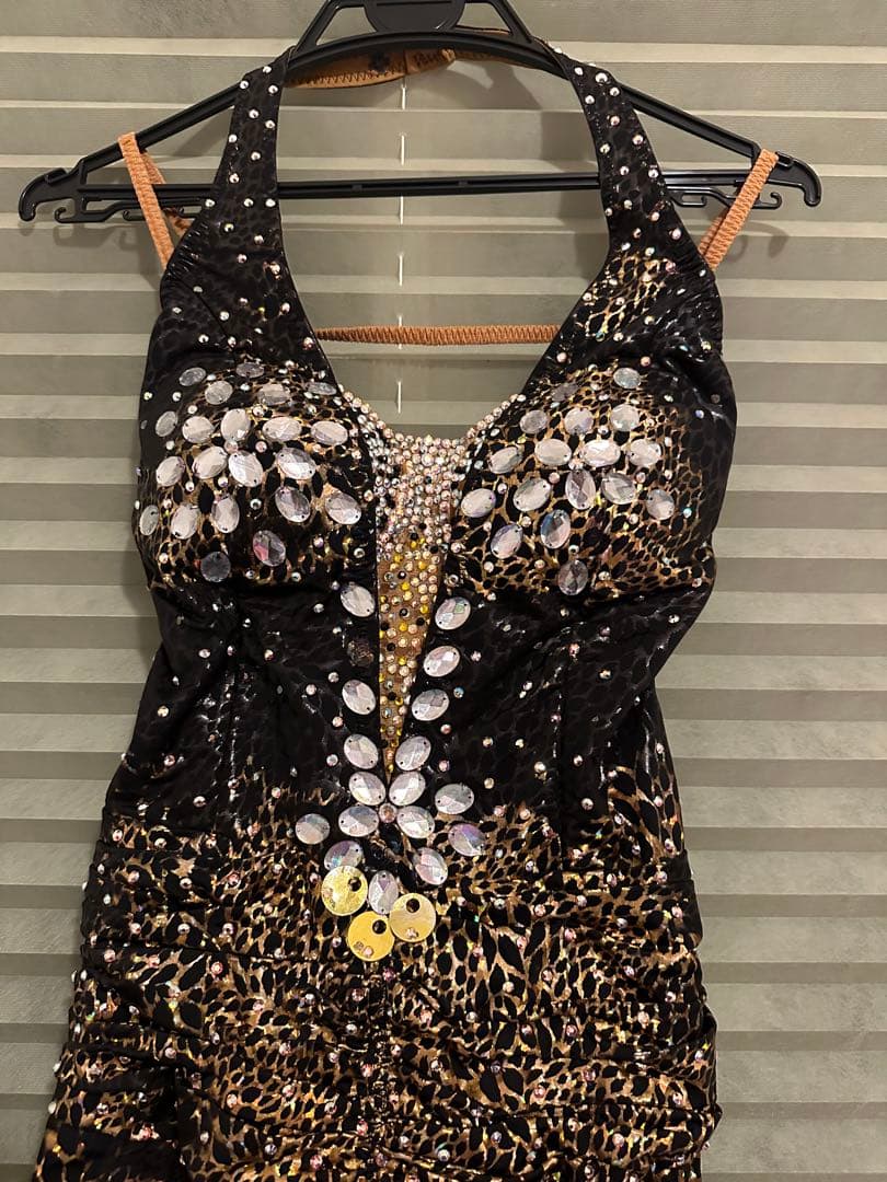 ヒョウ柄ダンスドレスと帽子セット