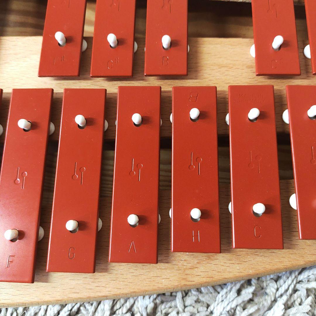 【美品】メタルフォン 赤 2段 NG30 SONOR ゾノア社 正規品　鉄琴