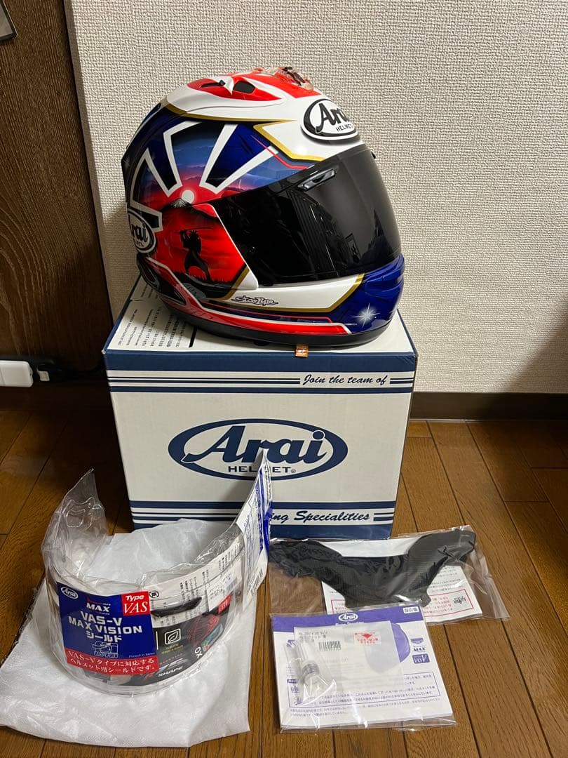 アライヘルメット　RX-7X ダニペドロサ　XL 【おまけ】スマホホルダー