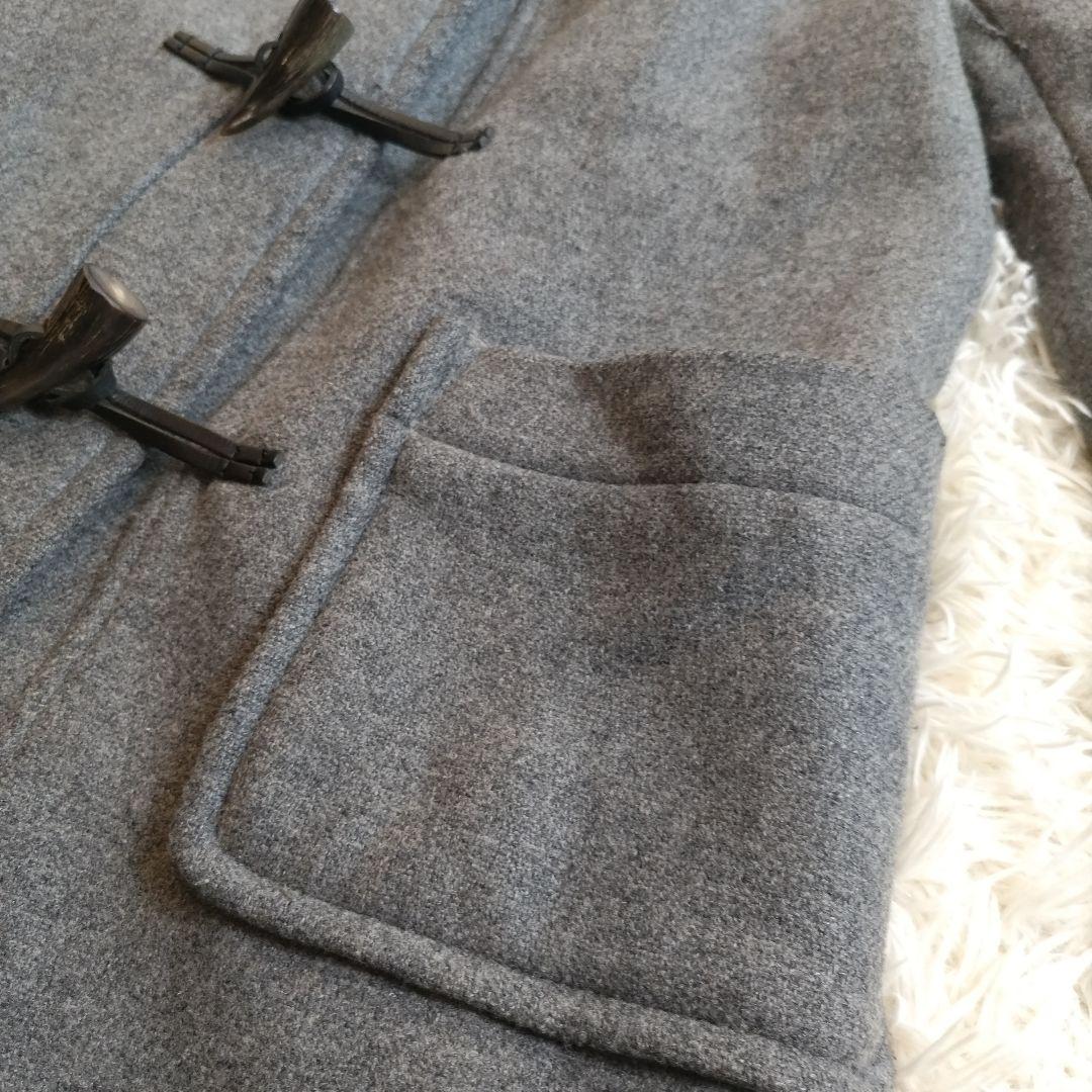 グリーンレーベルリラクシング　ウールメルトンダッフルコート グレー　Lサイズ