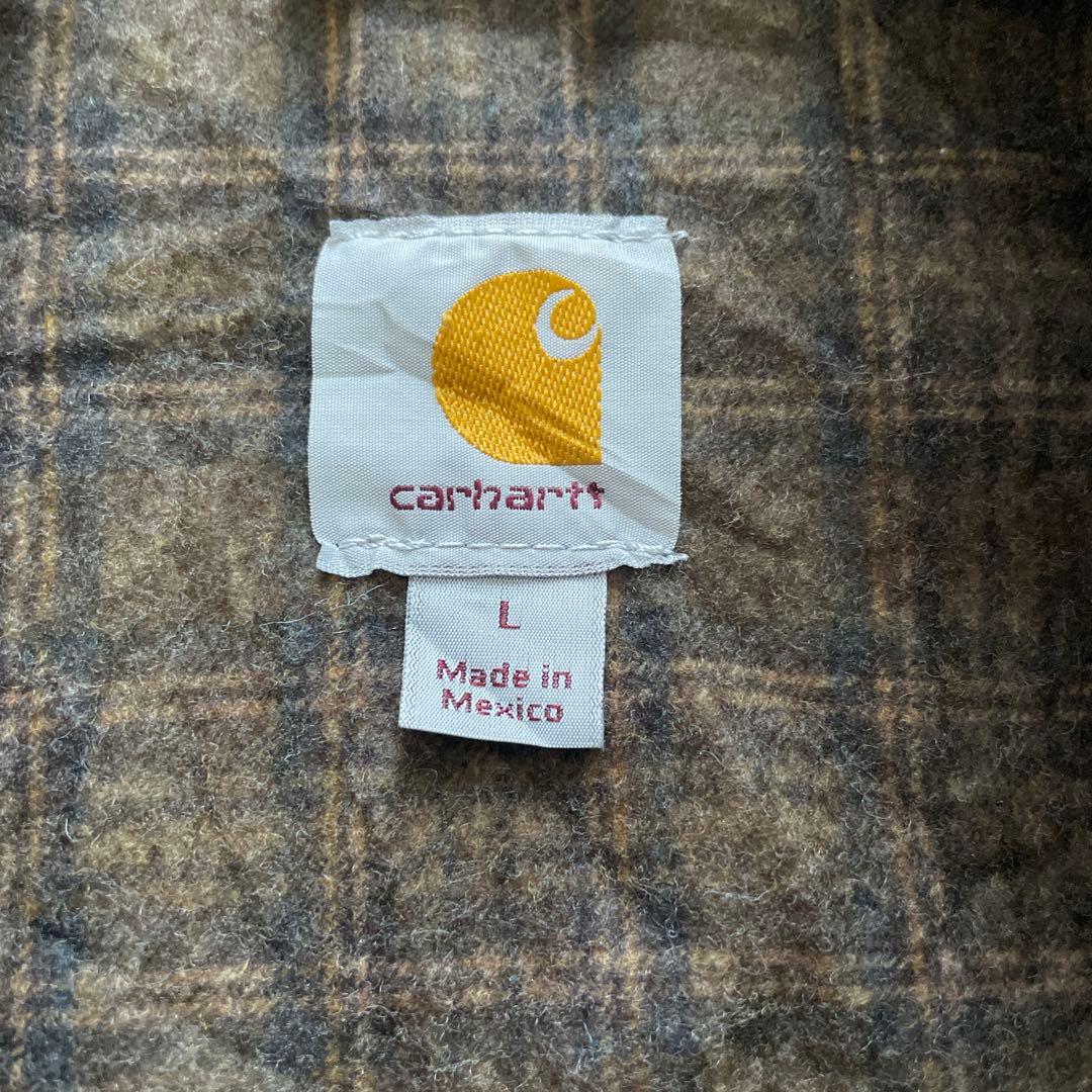 Carhartt デトロイトジャケット　企業ロゴ　Lサイズ