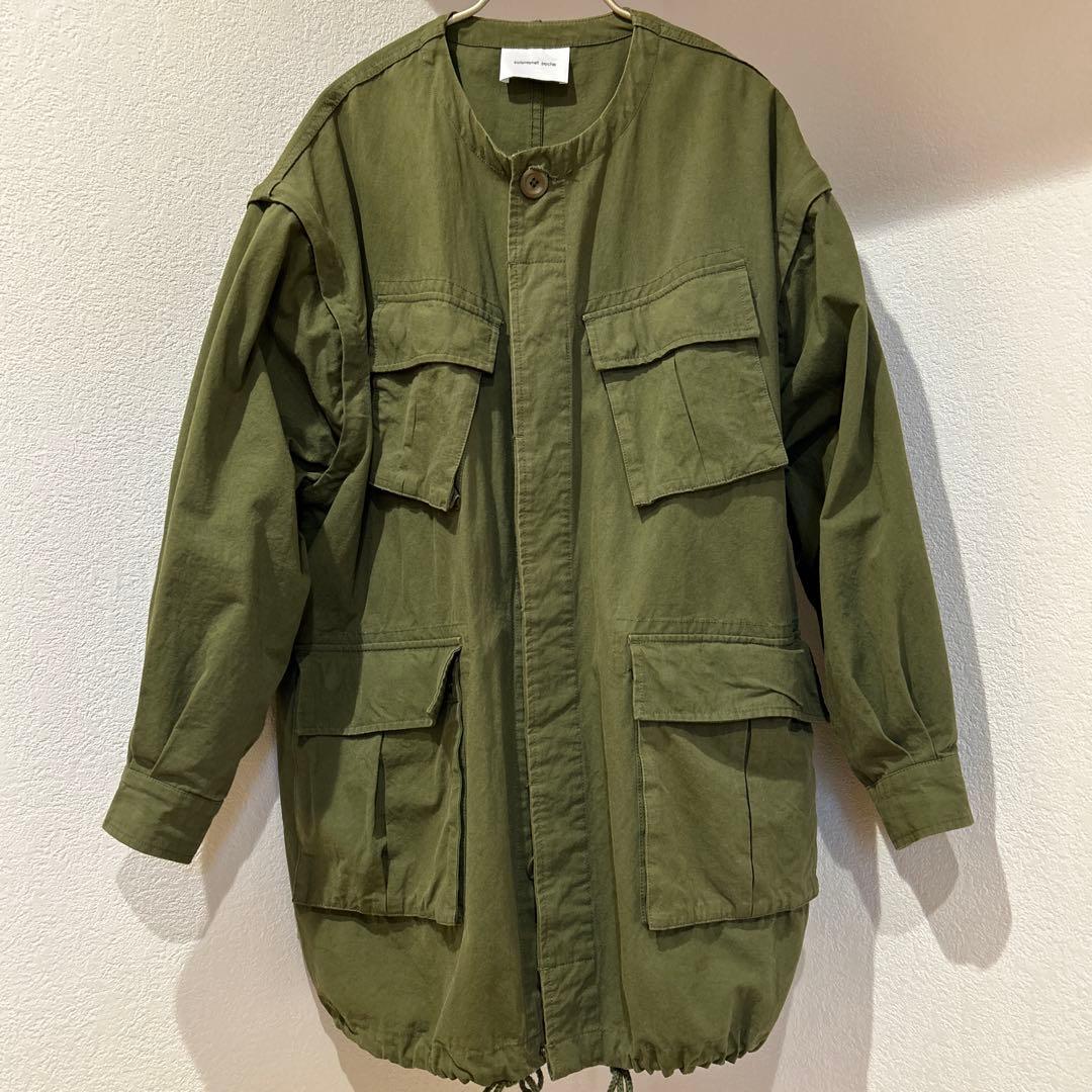 solamonat poche ミリタリージャケット オリーブ
