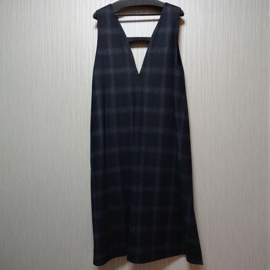 マ*君様 アドーア チェック ワンピース ジャンパースカート 38